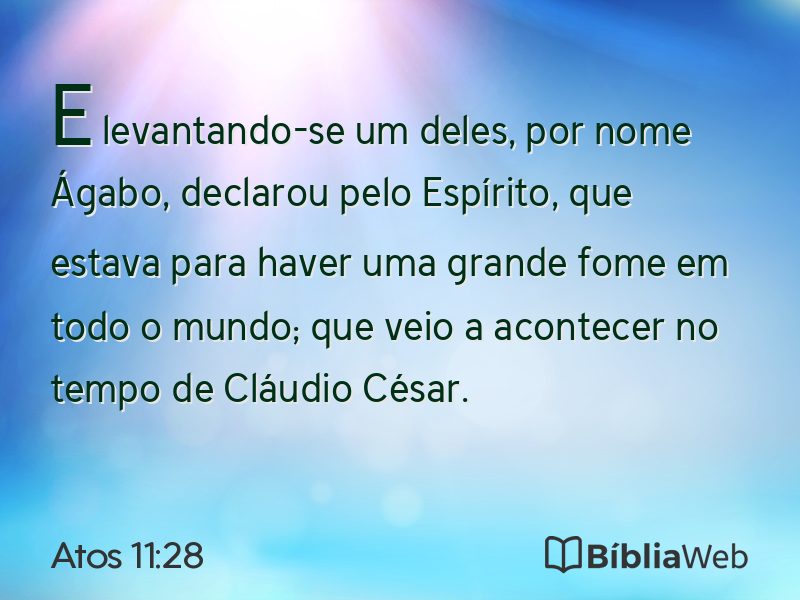Atos 11:28 em imagem para compartilhar