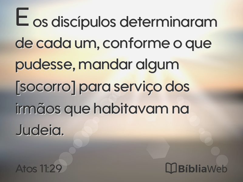 Atos 11:29 em imagem para compartilhar