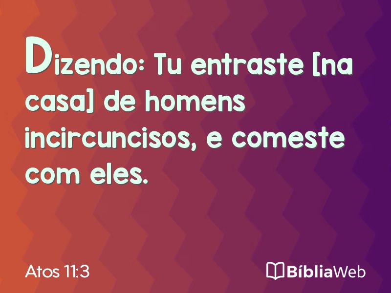 Atos 11:3 em imagem para compartilhar