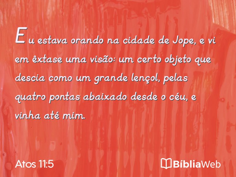 Atos 11:5 em imagem para compartilhar