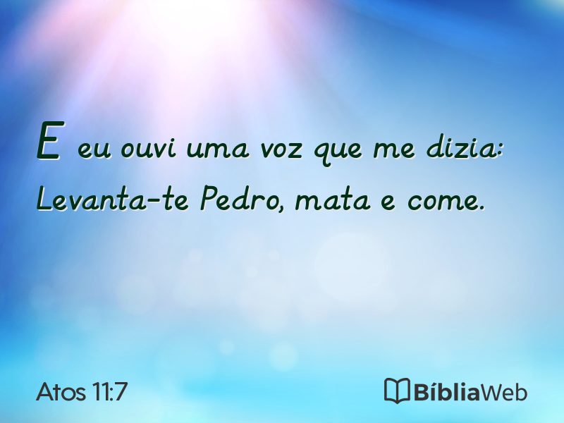 Atos 11:7 em imagem para compartilhar