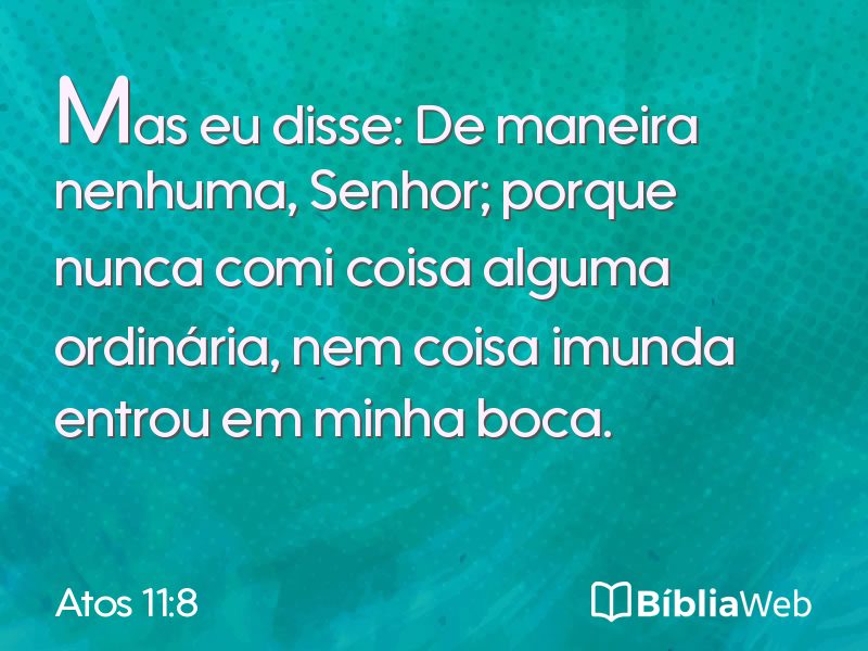 Atos 11:8 em imagem para compartilhar