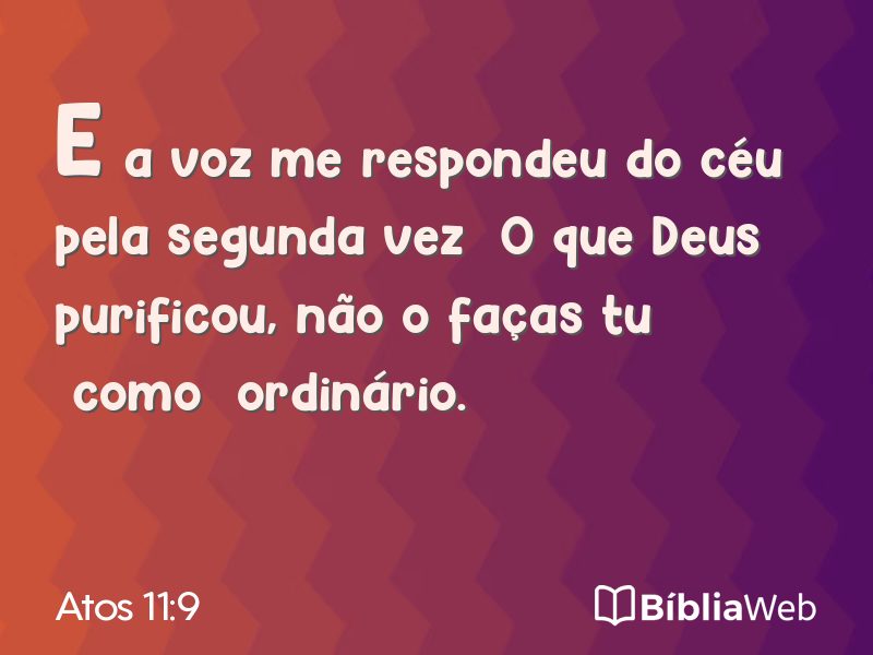 Atos 11:9 em imagem para compartilhar