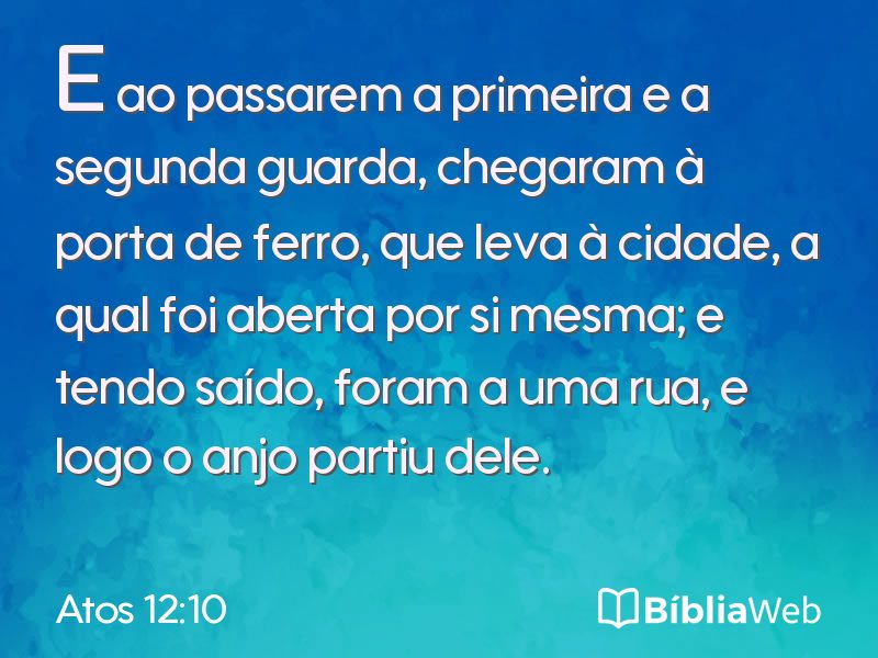 Atos 12:10 em imagem para compartilhar