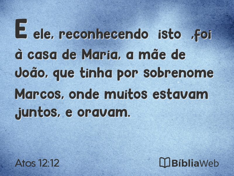 Atos 12:12 em imagem para compartilhar