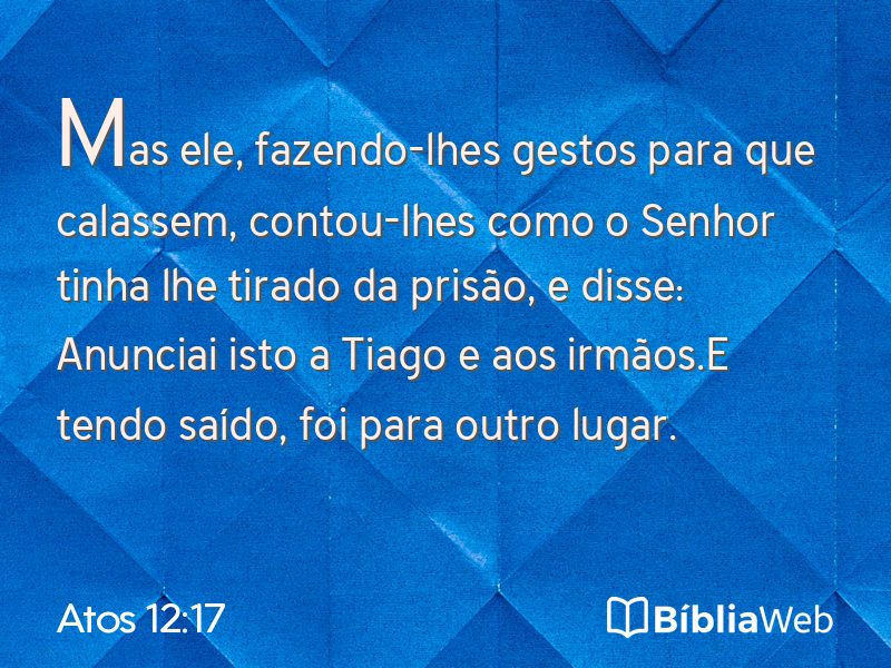 Atos 12:17 em imagem para compartilhar