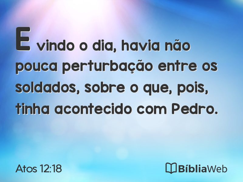 Atos 12:18 em imagem para compartilhar