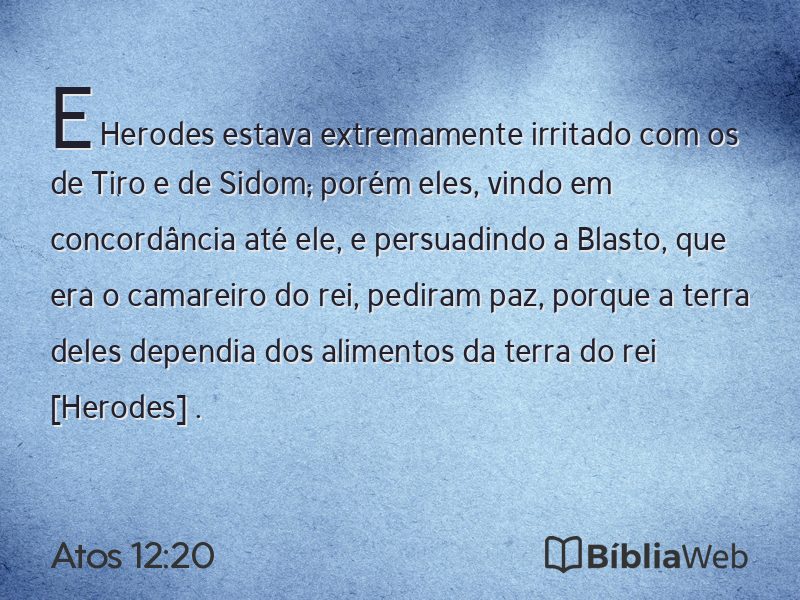Atos 12:20 em imagem para compartilhar