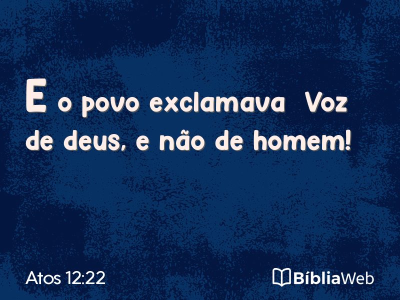 Atos 12:22 em imagem para compartilhar
