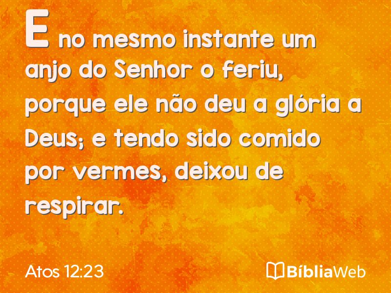 Atos 12:23 em imagem para compartilhar