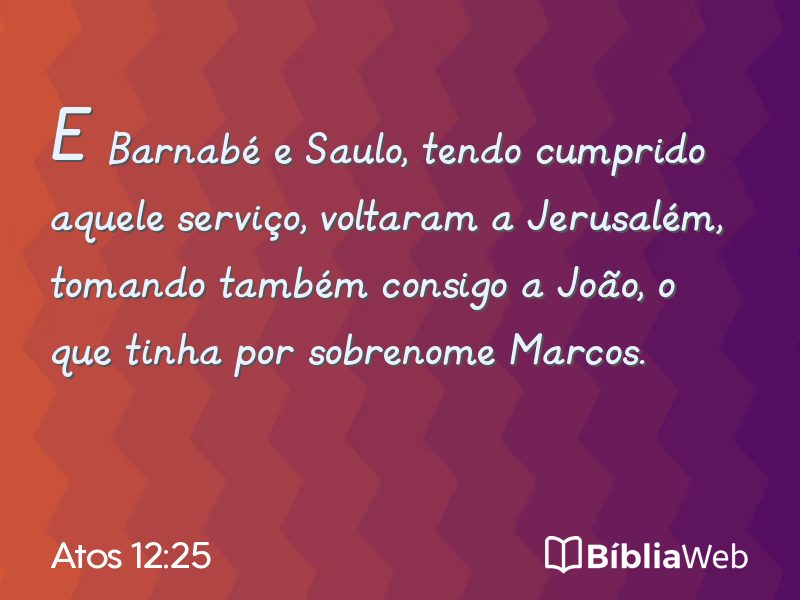 Atos 12:25 em imagem para compartilhar