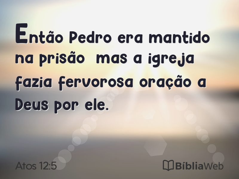 Atos 12:5 em imagem para compartilhar
