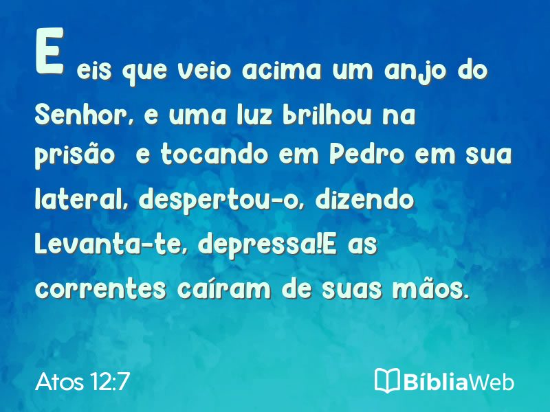 Atos 12:7 em imagem para compartilhar