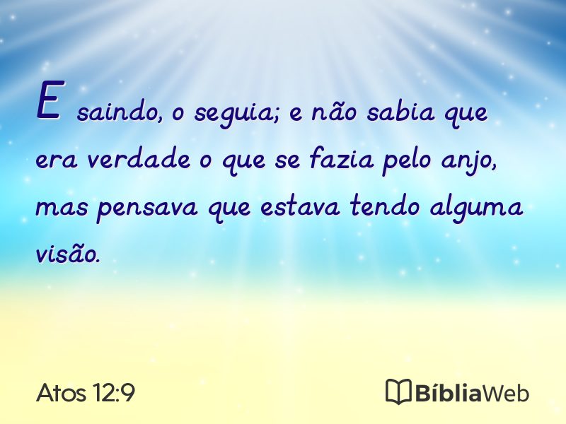 Atos 12:9 em imagem para compartilhar