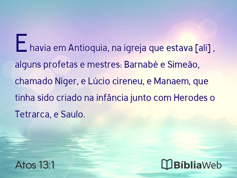 Atos 13:1 em imagem para compartilhar