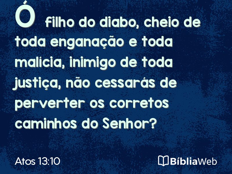 Atos 13:10 em imagem para compartilhar