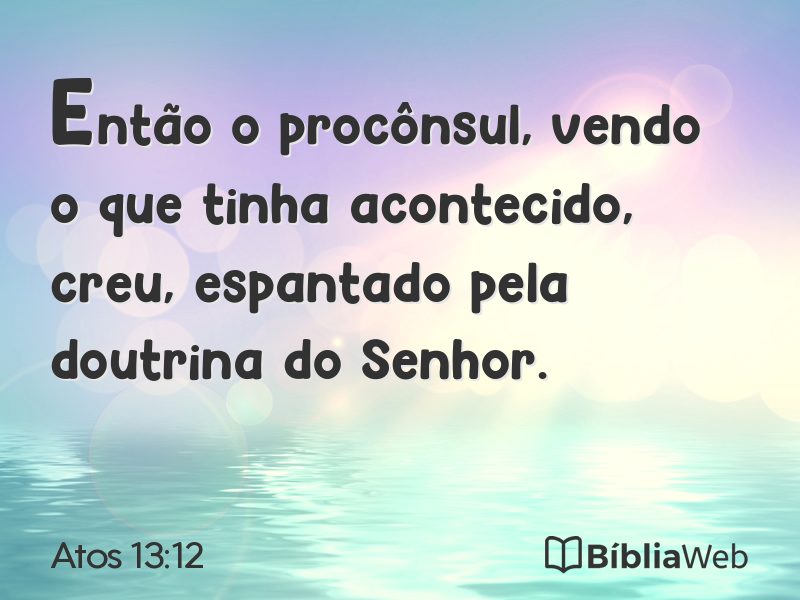 Atos 13:12 em imagem para compartilhar