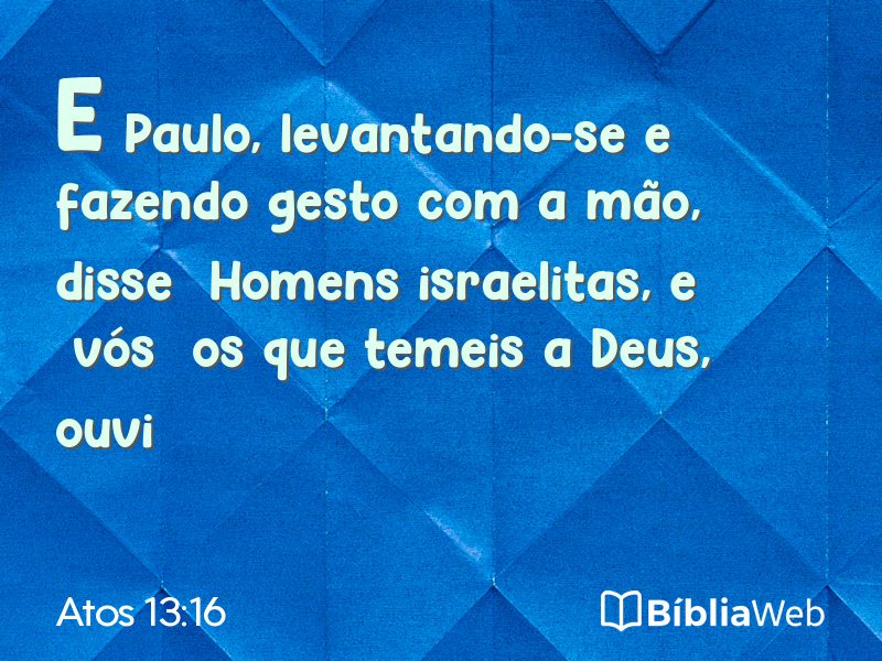 Atos 13:16 em imagem para compartilhar