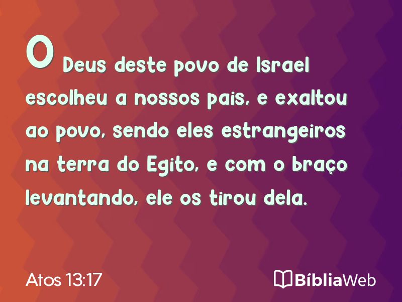 Atos 13:17 em imagem para compartilhar