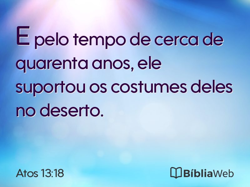 Atos 13:18 em imagem para compartilhar