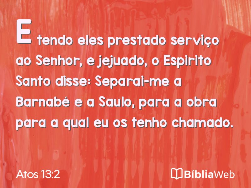 Atos 13:2 em imagem para compartilhar