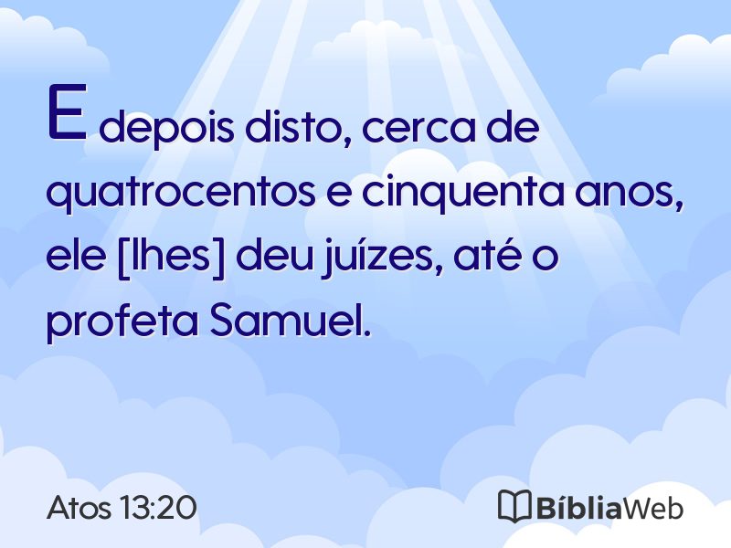 Atos 13:20 em imagem para compartilhar