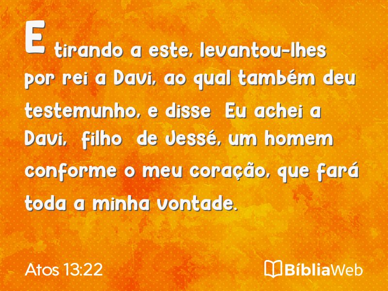 Atos 13:22 em imagem para compartilhar