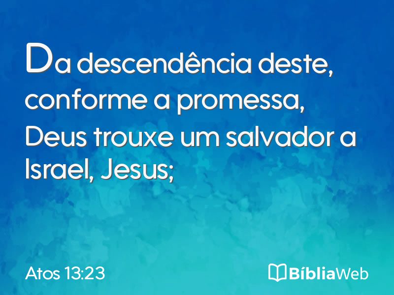 Atos 13:23 em imagem para compartilhar