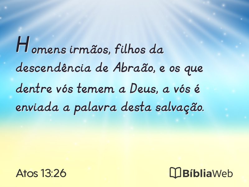 Atos 13:26 em imagem para compartilhar