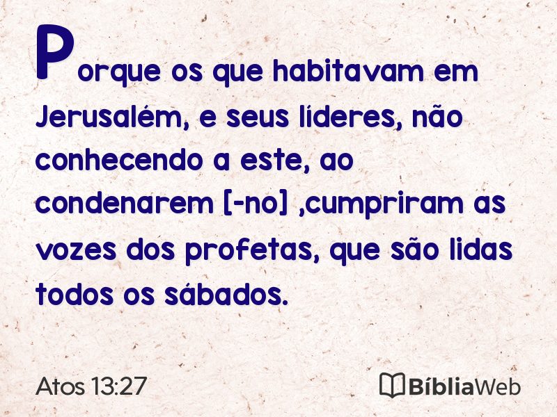 Atos 13:27 em imagem para compartilhar