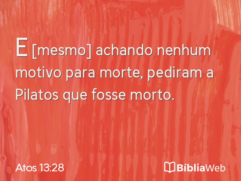 Atos 13:28 em imagem para compartilhar