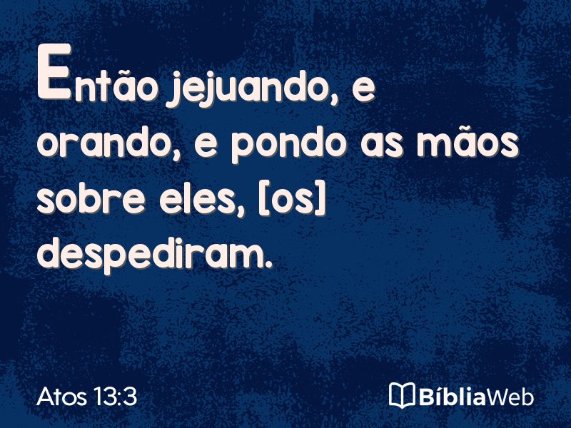 Atos 13:3 em imagem para compartilhar