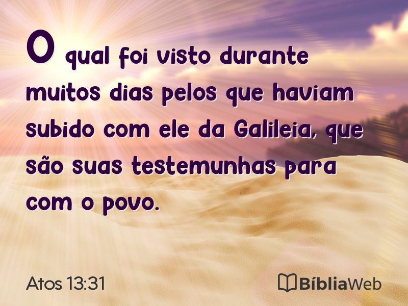 Atos 13:31 em imagem para compartilhar