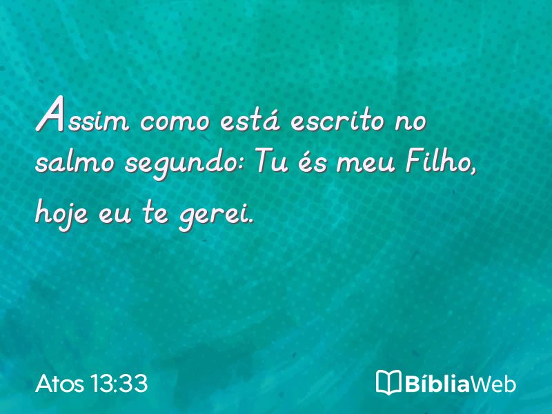 Atos 13:33 em imagem para compartilhar