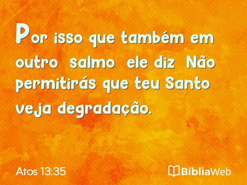 Atos 13:35 em imagem para compartilhar
