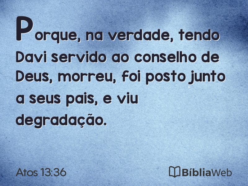 Atos 13:36 em imagem para compartilhar