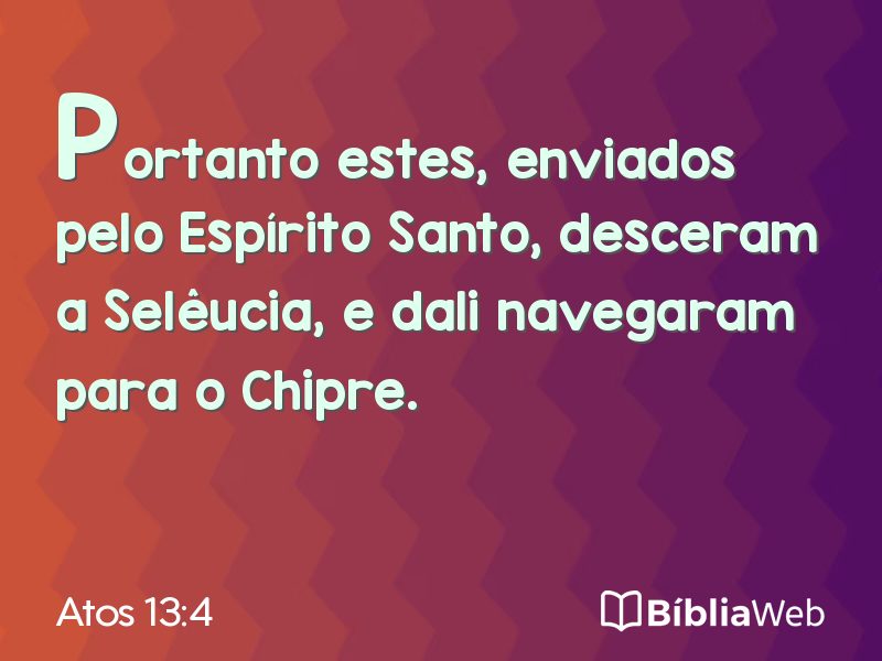 Atos 13:4 em imagem para compartilhar