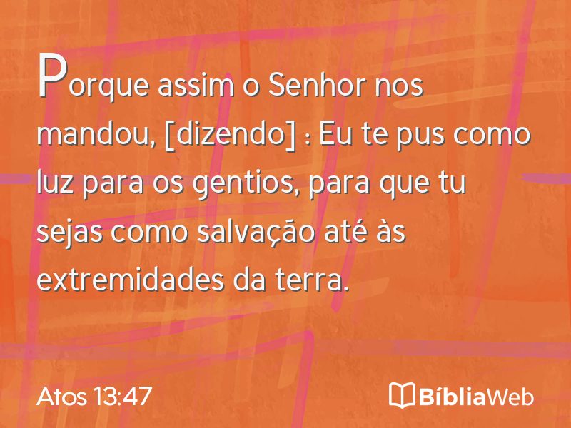 Atos 13:47 em imagem para compartilhar