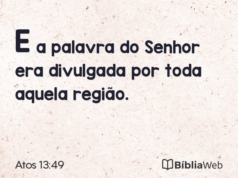 Atos 13:49 em imagem para compartilhar