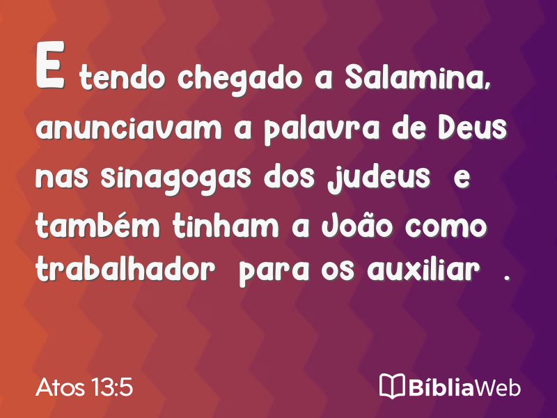 Atos 13:5 em imagem para compartilhar