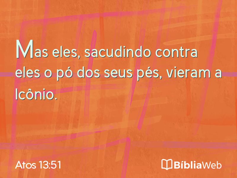 Atos 13:51 em imagem para compartilhar