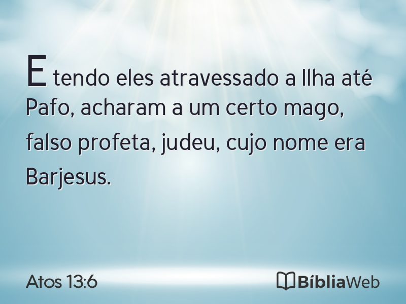 Atos 13:6 em imagem para compartilhar
