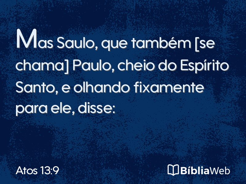 Atos 13:9 em imagem para compartilhar