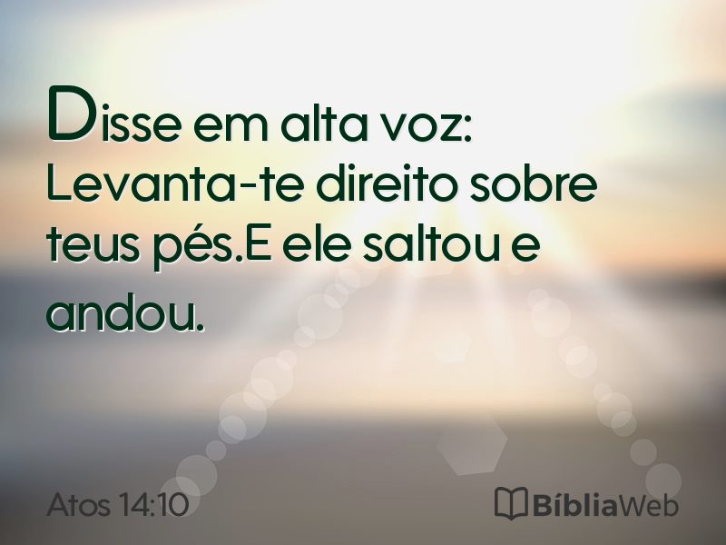 Atos 14:10 em imagem para compartilhar