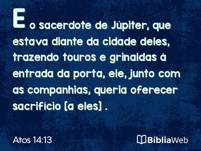 Atos 14:13 em imagem para compartilhar
