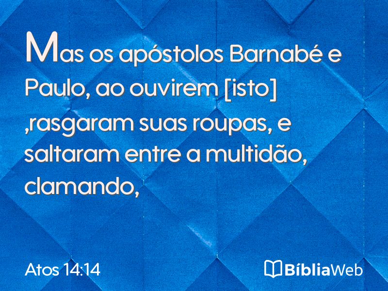 Atos 14:14 em imagem para compartilhar