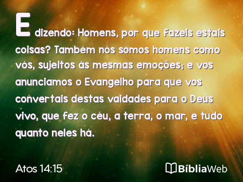 Atos 14:15 em imagem para compartilhar