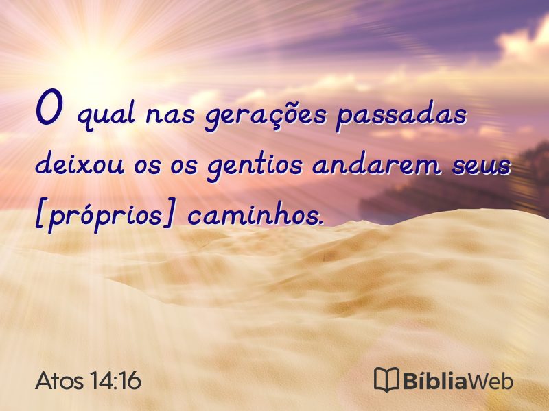 Atos 14:16 em imagem para compartilhar