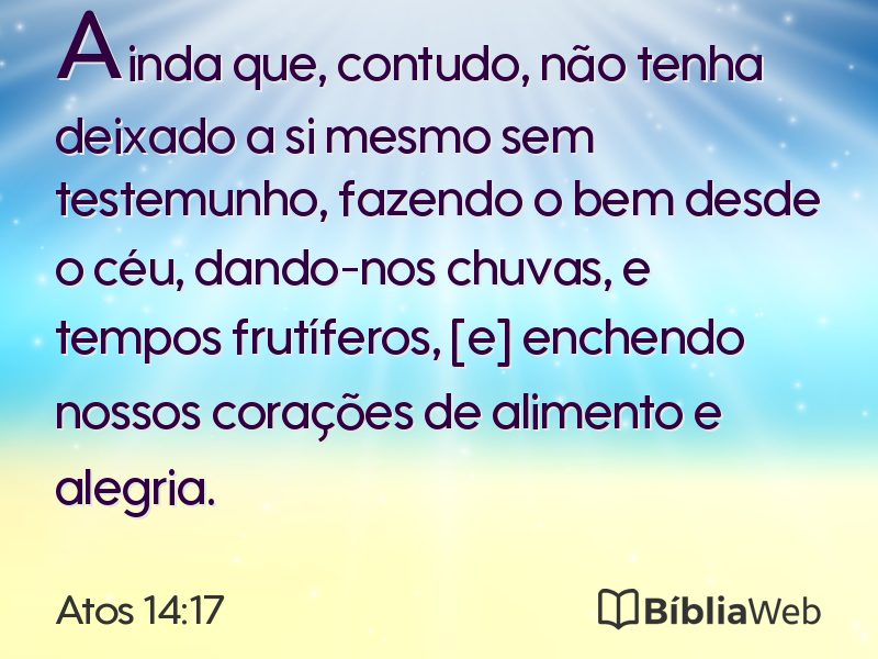 Atos 14:17 em imagem para compartilhar