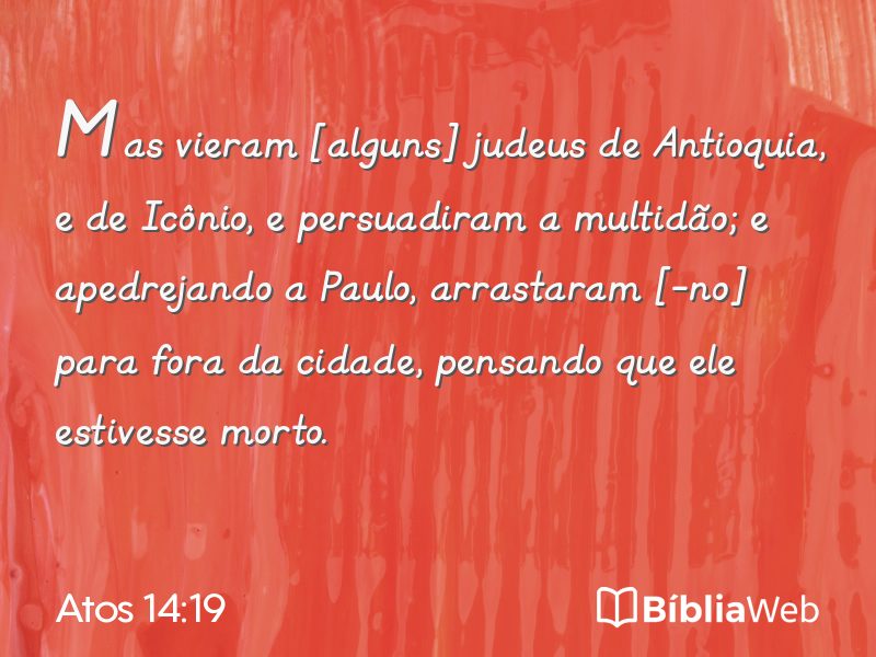 Atos 14:19 em imagem para compartilhar